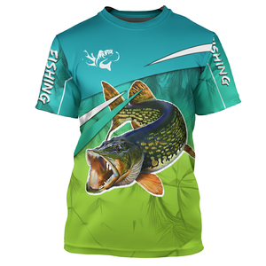 Camiseta de Pesca con Cuello Redondo y Logotipo Personalizado, Sublimada en Poliéster, Ropa Deportiva para Pesca al Aire Libre, Suministro al por Mayor de Fábrica - Product Image 5