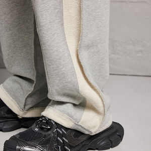 Baggy Bottoms Men's Trouser Cotton Terry Front and <b>Back</b> Stitching Terry Loose Sport New Men's Pants - Product Image 2