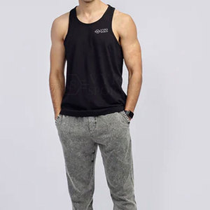 Camiseta sin Mangas Casual para Hombre, Tejida, Lavada, Absorbente de Humedad, de Secado Rápido, Ecológica, Transpirable, de Poliéster/Algodón, para Gimnasio y Ejercicio - Product Image 4