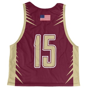 OEM Custom Design Sublimated Reversible Lacrosse Pinnies 100% Polyester Breathable Custom Jerseys for Adults/Youth Printed - Product Image 2