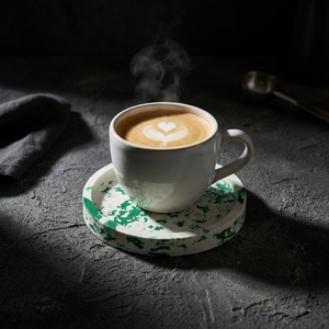 Recycled <b>Plastic</b> Eco Friendly Sustainable Durable Portable Afternoon <b>Tea</b> Coaster Reusable Dishwasher Safe Modern Luxury Design - Product Image 4