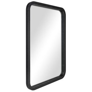 Miroir mural rectangulaire noir à bords arrondis de 22x30 pouces - Product Image 5