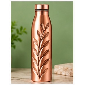Botella de Agua de Cobre con Patrón Tradicional, Portátil para Viajes - Product Image 4