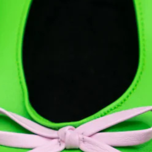 Neon Green and Pink Foldable Ballet <b>Flats</b> with Matching Carrying Pouch Lightweight Portable Travel Shoes for Women Comfort - Product Image 4