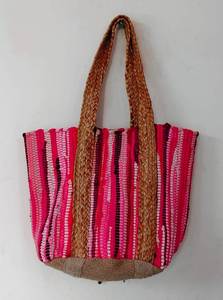 Trendy Multicolour Braided Jute Cotton Chindi Tote <b>Bags</b> Custom Logo Wholesale Shopping <b>Bags</b> best for <b>Beach</b> <b>bags</b> for <b>women</b> - Product Image 6