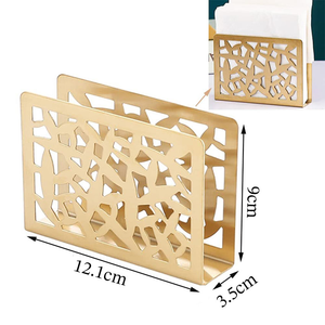 Metal Napkin Holder for Table New Napkin Organizer <b>Freestanding</b> Upright Napkin Stand for Kitchen Restaurant <b>Bar</b> - Product Image 3