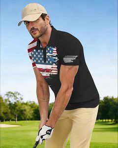 Camisetas Polo Gráficas para Hombre, Polos de Golf Patrióticos Americanos con Mangas Raglán para Hombre - Product Image 3