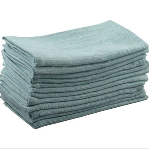 Serviettes de cuisine carrées en coton 100% écologiques, tissées, rayées, séchage rapide, étiquette personnalisée, lavables en machine, en provenance du Tamil Nadu - Product Image 1