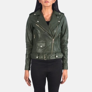 Sleek Women's New Quilted Woven Genuine <b>Leather</b> <b>Jacket</b> Trendy Modern Customizable Fit Durable and Breathable Women <b>Jacket</b> - Product Image 1