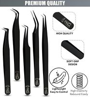 Pinces professionnelles en acier inoxydable pour extensions de cils, pinces classiques pour cils volumineux, outil de précision pour cils individuels