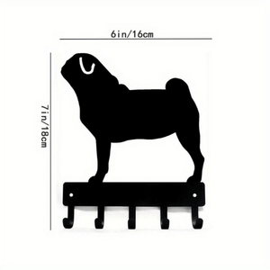 CIFbuy Gancio da Parete in Metallo Nero Chic, Decorazione per la Casa, Regalo per le Feste, Scultura Portaoggetti da Parete per Servizio di Ritiro Temu - Product Image 1