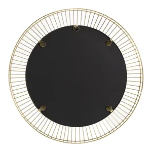 ZE-3176G Gold Plated <b>Rectangle</b> Vertical <b>Wall</b> Sculpture for Glam Sunburst Design Home Decor Living Room Art - Product Image 2