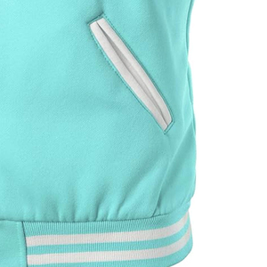 Wholesale OEM Manufacturer's Custom Logo <b>Men</b> Street Style Varsity <b>Jacket</b> High-Demanded Plain Dyed Canvas with Stand Collar - Product Image 6