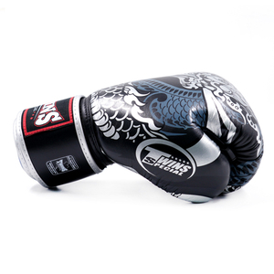 Premium Quality New Design Twins Boxing Sparring <b>Gloves</b> <b>Silver</b> Printed Cowhide Leather Adult Martial Arts Fighting Twins <b>Gloves</b> - Product Image 3