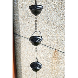 Chaînes de pluie décoratives vintage noires à double boucle pour jardin - Product Image 6