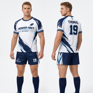 Conjunto de Uniforme de Rugby con Sublimación Completa y Logotipo Personalizado, Jersey y Pantalones Cortos de Rugby Transpirables de Secado Rápido para Hombre, Ropa Deportiva - Product Image 5