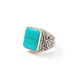 แหวนแฟชั่นกล่องเทอร์ควอยซ์ (9.8 กรัม) - Product Image 2