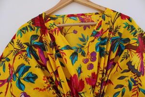 Robe Kaftan Décontractée d'Été en Coton à Imprimé Floral Tropical Sans Manches pour Femme, Cache-Maillot de Plage, Tenue d'Intérieur – Îles d'Asie-Pacifique - Product Image 5