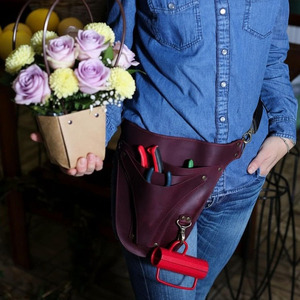 Cinturón de herramientas de cuero duradero para floristas, organizador profesional de jardinería, bolsa de cintura con múltiples bolsillos, venta al por mayor OEM a precio asequible - Product Image 3