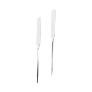 Stainless Steel Cosmetic Spatula Pointed Flat Tip Foundation Mixing Rod Professional <b>Makeup</b> Blending <b>Tool</b> Instrument - Product Image 1