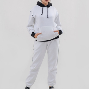 Nouveauté : Survêtement Femme de Qualité Supérieure 100% Coton, Ensemble Deux Pièces Hiver, Couleur Unie, Coupe Oversize - Product Image 5