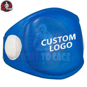 Protection abdominale en cuir de vachette véritable à absorption des chocs haute densité, support lombaire et bandages de poignet pour la boxe - Marque FIGHT CAGE GEARS - Product Image 5