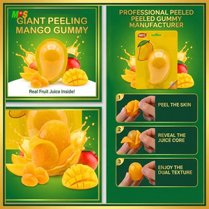 Fabricant de bonbons géants à peler |   Gommes à mâcher en forme de mangue 3D, vraies, à peler, pour distributeur - Product Image 1