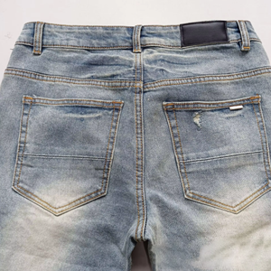 Nouveau style de jeans en denim pour hommes, tendance de marque, coupe slim vintage, pantalon en denim RII, vente en gros - Product Image 5