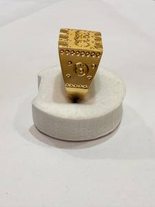 Wholesale <b>Gold</b> Plated Brass Men’s Pattern Statement <b>Ring</b> Bold Fashion Jewelry Gift Handmade Bulk Product - Product Image 4