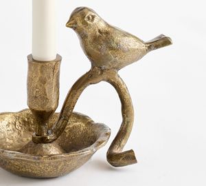 Porte-bougie en aluminium Golden Bird, résistant à l'eau et à la chaleur, décoratif pour la maison, accent lumineux de table - Product Image 3
