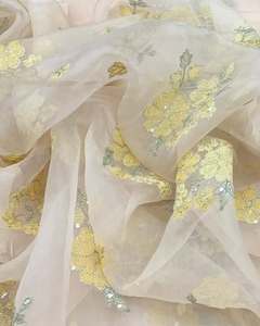 Custom Design Sequin Embroidery Fabric Luxury Beaded Lace Fabric African Fashion Dress <b>Material</b> - Product Image 3