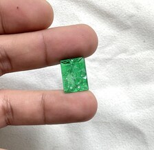 Émeraude zambienne naturelle de 7,32 carats, pierre taillée carrée pour bijoux fins, pierre précieuse naturelle - Product Image 4