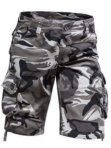 Nuevos Pantalones Cortos Cargo de Camuflaje para Hombre, Resistentes al Viento, Diseño Táctico Multibolsillos, Mezcla de Poliéster/Algodón, Tallas Grandes, para Entrenamiento al Aire Libre - Product Image 1