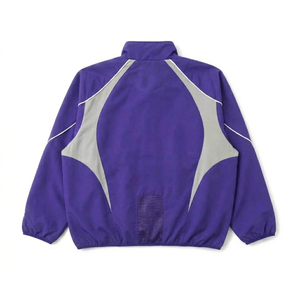 Nueva llegada: Conjunto deportivo personalizado para hombre, chaqueta cortavientos con bloques de color, pantalones de nailon con forro de malla, conjunto deportivo con estampado urbano. - Product Image 3
