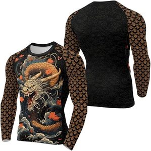 Custom Printed Long Sleeve Rash Guard <b>Compression</b> <b>Shirt</b> <b>for</b> <b>Men</b> Full Sleeve Quick Dry Sublimation Transfer Print Polyester - Product Image 1