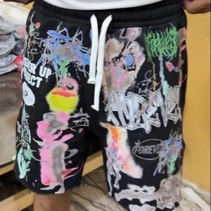 Pantalones Cortos Deportivos para Hombre, Estilo Urbano, con Estampado, de Algodón Terry Transpirable, al Mejor Precio - Product Image 1