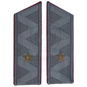 Custom Embroidered Eco-Friendly Luxury Epaulettes with Gold Star Rhinestone Sew-On Badges for Uniform Shoulder Rank - Product Image 1