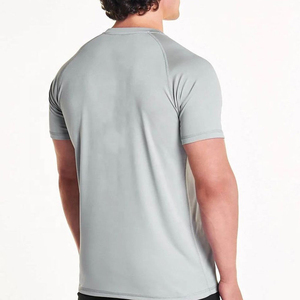 High Quality <b>Men</b> Gym Shirts Running Clothes Jogging Wear Customized Logo Spandex/Polyester Material <b>Men</b> Gym t Shirt - Product Image 4