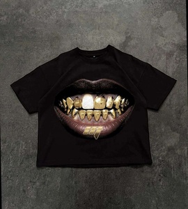 Camiseta ODM de poliéster de cuello alto, de gran tamaño, en blanco, de peso pesado, estilo urbano, para estampar, tallas grandes, superventas 2026 - Product Image 5