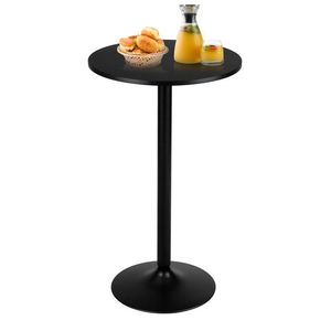 Mesa de Cóctel Redonda de Estilo Moderno de 24 Pulgadas con Base de Metal y Tablero de MDF para Ambientes de Bar - Product Image 4