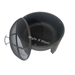 Brasero de Hierro Negro de Última Tendencia, Duradero, Independiente, para Leña/Carbón, Calefacción Exterior para Patio y Jardín - Product Image 1