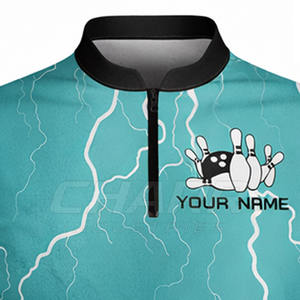 Maillots de bowling personnalisés respirants imprimés par sublimation, grandes tailles, couleur personnalisée, service OEM, nouveau design en stock, 100% polyester - Product Image 6