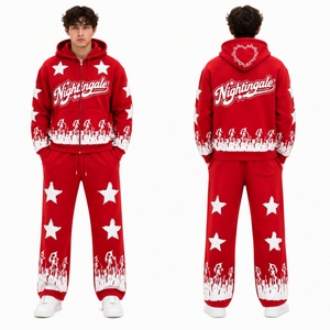 Ensemble de survêtement unisexe en coton 100 % personnalisé avec impression OEM pour homme, comprenant un pantalon de jogging et un sweat à capuche - Product Image 6