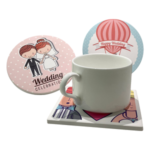 Posavasos Redondos de Cerámica Personalizados con Impresión, Recuerdo de Boda, Posavasos para Bebidas, Regalo para Fiesta de Bodas - Product Image 4