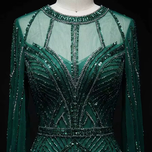 Vestido de Fiesta de Tul con Cuentas de Inspiración Vintage, Largo hasta el Suelo, Bordado, con Mangas Cortas, Vestido de Noche de Lujo para Mujer, 2026 - Product Image 1