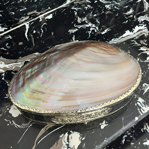 <b>Vintage</b> Style Shell Jewelry <b>Box</b> Handmade Decorative Gift Case - Product Image 1
