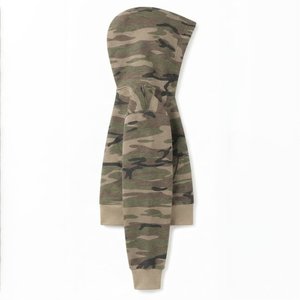 New Arrival Custom Logo Women's Camouflage <b>Hooded</b> <b>Zip</b>-Up Sweatshirt Short Length Casual Cotton Blend Knitted Full Sleeve Autumn - Product Image 3