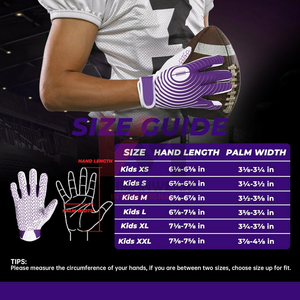 Gants rembourrés pour linemen de football américain, logo personnalisé, protection professionnelle contre les chocs, équipement d'entraînement haute adhérence, vente en gros usine - Product Image 2