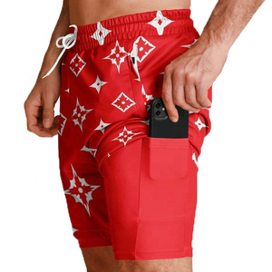 Custom Men's Casual Summer <b>Board</b> Shorts Gym Shorts Quick Dry Solid Mid Lightweight Breathable Mesh with Soft Drawstring Waist - Product Image 2