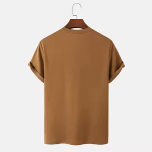 Camisetas de Hombre para Verano, Manga Corta, Corte Holgado, Diseño de Alta Calidad, Casual, Sólido, Transpirable, Anti-Pilling, con Ribete en Contraste - Product Image 2